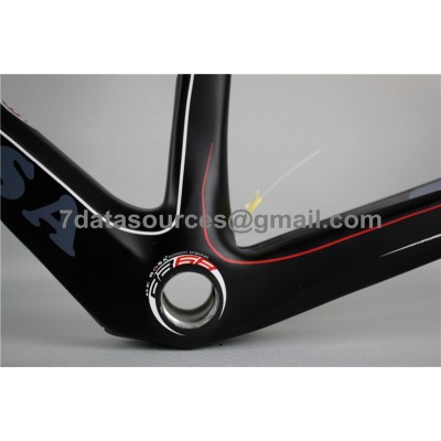 De Rosa 888 Carbon Fiber Road Bike Cykelram Svart-De Rosa Frame