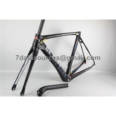 Cadre de vélo pour vélo de route De Rosa 888 en fibre de carbone, noir-De Rosa Frame