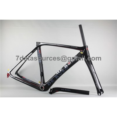 De Rosa 888 Carbon Fiber Road Bike Cykelram Svart-De Rosa Frame