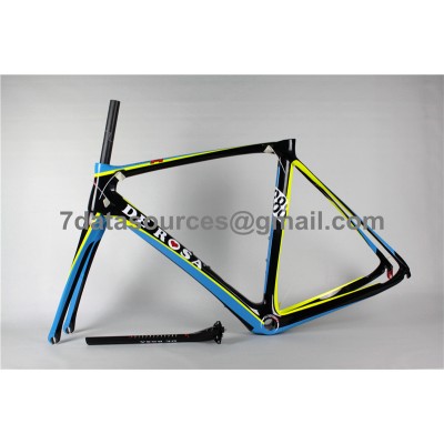 De Rosa 888 Carbon Fiber Road Bike Cykelram Blå-De Rosa Frame