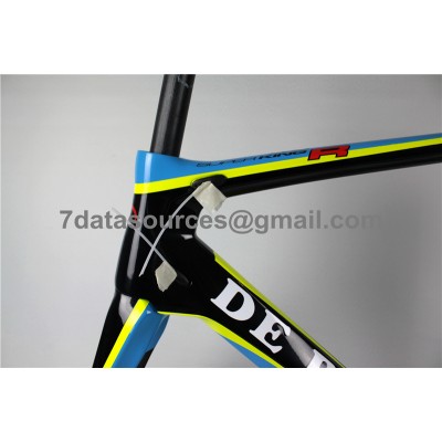 Cadre de vélo pour vélo de route De Rosa 888 en fibre de carbone, bleu-De Rosa Frame