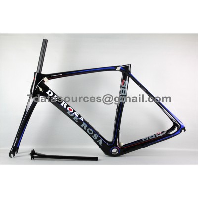 Cadre de vélo pour vélo de route De Rosa 888 en fibre de carbone, bleu-De Rosa Frame