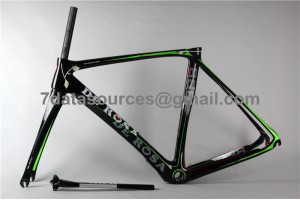 Cuadro de bicicleta de carretera de fibra de carbono De Rosa 888 verde