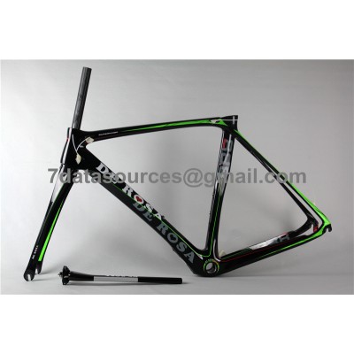 Cadre de vélo pour vélo de route De Rosa 888 en fibre de carbone, vert-De Rosa Frame