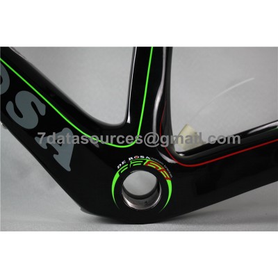 De Rosa 888 Carbon Fiber Road Bike Cykelram Grön-De Rosa Frame