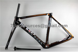 Cuadro de bicicleta de carretera de fibra de carbono De Rosa 888 naranja