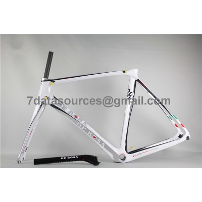 De Rosa 888 Quadro de bicicleta de bicicleta de estrada em fibra de carbono branco-De Rosa Frame