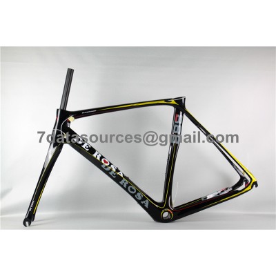 Cuadro de bicicleta de bicicleta de carretera De Rosa 888 Carbon Fiber amarillo-De Rosa Frame