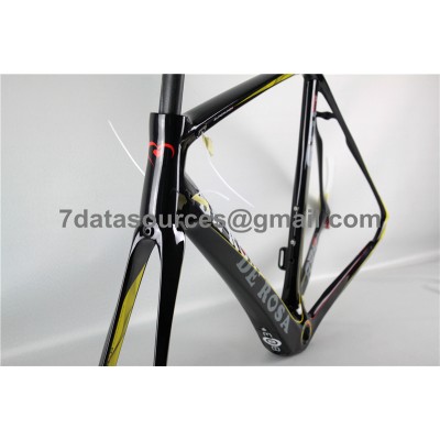 Telaio per bici da strada in fibra di carbonio De Rosa 888 giallo-De Rosa Frame