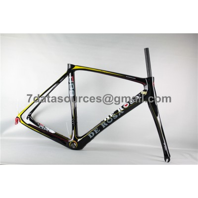 De Rosa 888 Carbon Fiber Road Bike Cykelram Gul-De Rosa Frame