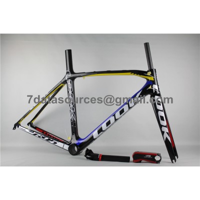 Look 695 Carbon Fiber Road Bike Bicycle Frame Blue Yellow-Look Frame
