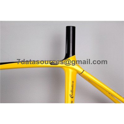 Look 695 Carbon Fiber Road Bike Bicycle Frame Yellow-Look Frame