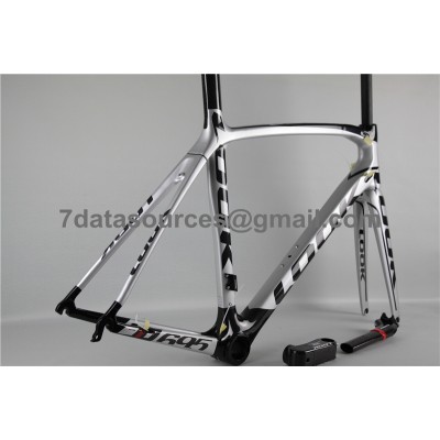 Look 695 Carbon Fiber Road Bike Bicycle Frame White & Black-Look Frame