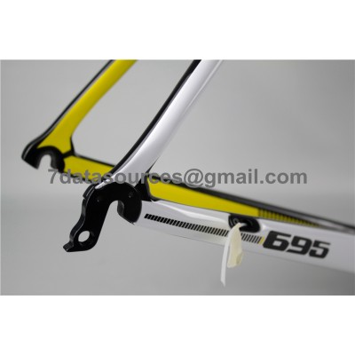 Look 695 Carbon Fiber Road Bike Bicycle Frame Reddish Yellow-Look Frame