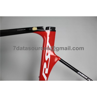 Quadro de bicicleta de bicicleta de estrada em fibra de carbono Mendiz RST Vermelho-Mendiz Frame