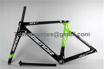 Cuadro de bicicleta de carretera de fibra de carbono Mendiz RST verde