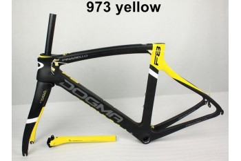 Cuadro de bicicleta de carretera de carbono Pinarello Dogma F8 amarillo