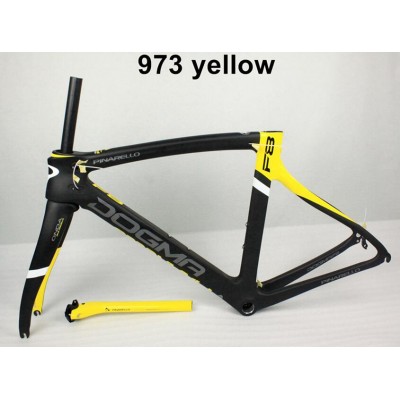 Pinarello Carbon Road Bike ველოსიპედის ჩარჩო Dogma F8 ყვითელი