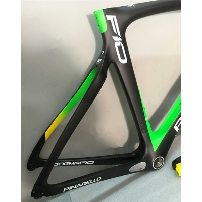 Telaio bici da corsa Pinarello DogMa F10 Carbon Mix colore verde-Dogma F10 V Brake & Disc Brake