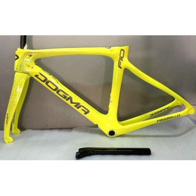 Pinarello DogMa F10 Карбоновая рама для велосипеда, желтый-Dogma F10 V Brake & Disc Brake