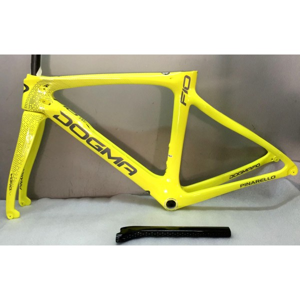 Pinarello DogMa F10 Carbon Road Bike Frame Yellow - Dogma F10 V Brake ...