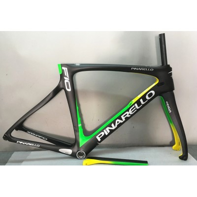 Pinarello DogMa F10 Carbon Road Bike keret, zöld szín-Dogma F10 V Brake & Disc Brake
