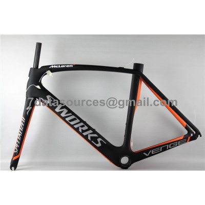 Specialized Road Bike S működik Kerékpár Szén Keret Venge Orange-S-Works Venge