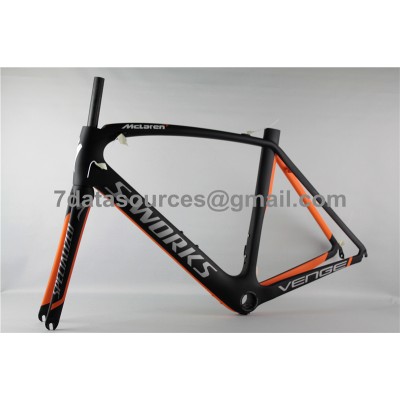 Specialized Road Bike S működik Kerékpár Szén Keret Venge Orange-S-Works Venge