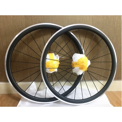 Klincheri / torukujuliste velgedega süsiniku maanteerataste rattad alumiiniumist pidurduspind-Carbon Road Bicycle Wheels